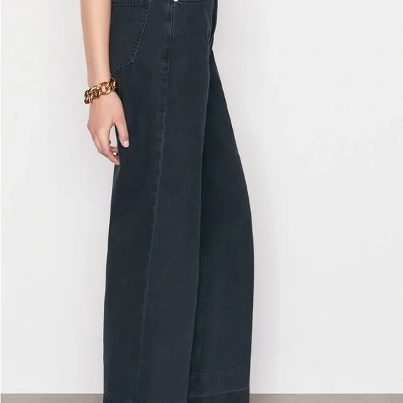 FRAME Pixie High Rise Baggy Pant Released Hem - Picture 2 of 6